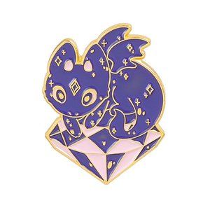 Metal & Enamel Cute Magical Purple Toothless Dragon Lapel Pin (New)